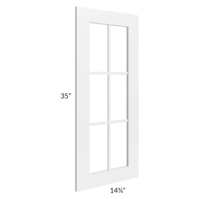 Stratton White Shaker 15x36 Mullion Door (cabinet not included)
