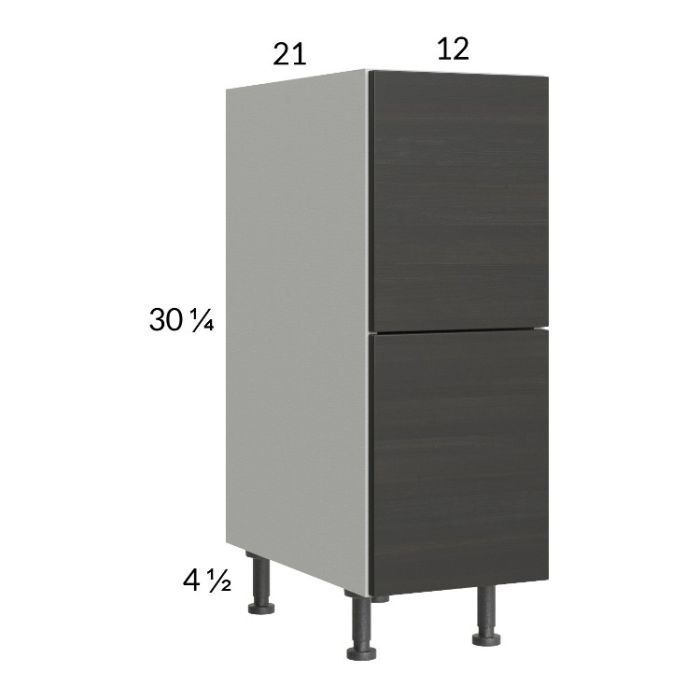 Euro Cafe 12" 2-Drawer Vanity Base Cabinet