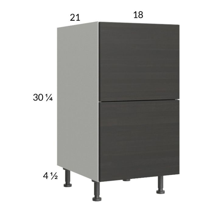 Euro Cafe 18" 2-Drawer Vanity Base Cabinet