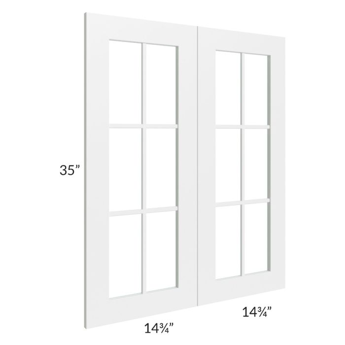 Stratton White Shaker 30x36 Mullion Door (cabinet not included)