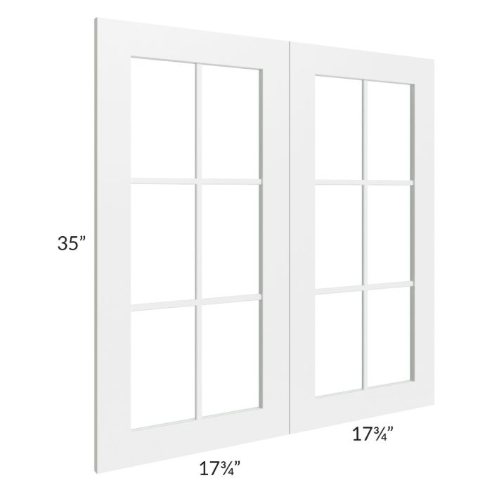 Stratton White Shaker 36x36 Mullion Door (cabinet not included)