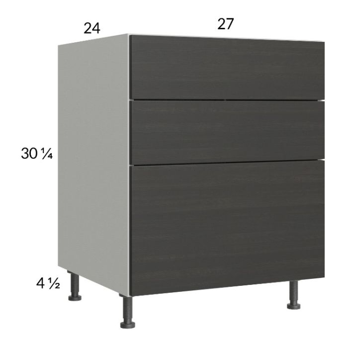Euro Cafe 27" 3-Drawer Base Cabinet