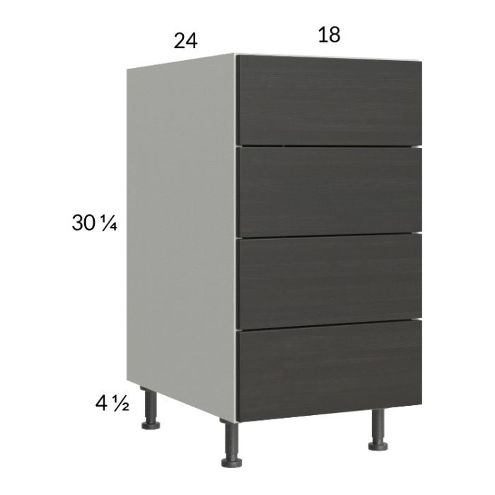 Euro Cafe 18" 4-Drawer Base Cabinet