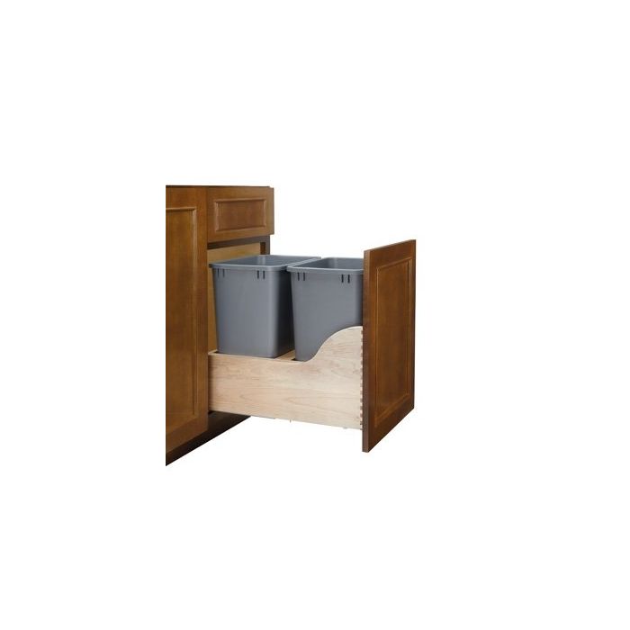 Double Pullout Waste Trash with Soft-Close for a 21" Wide Base Cabinet