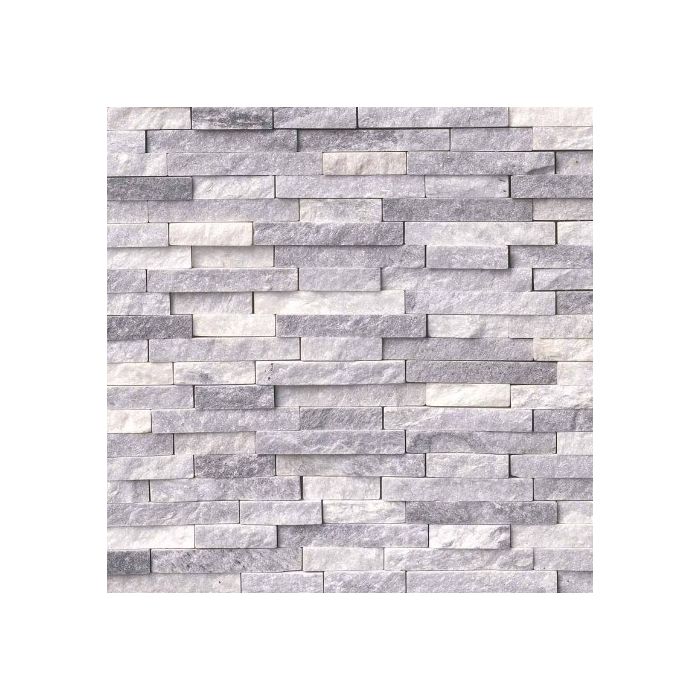Alaskan Gray Splitface Interlocking Pattern Mosaic Wall Tile