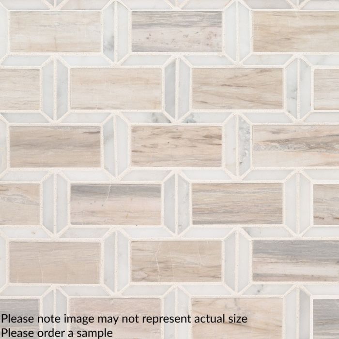 Angora Framework Pattern Subway Polished Mosaic Tile