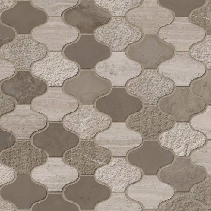 Arctic Storm Arabesque Multi Finish Mosaic Tile