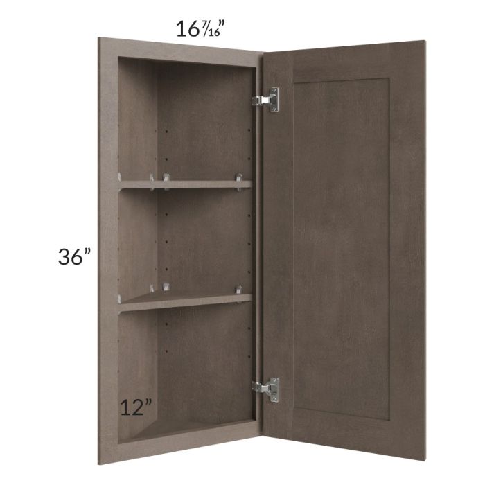Providence Natural Grey 12x36 Angle Wall Cabinet
