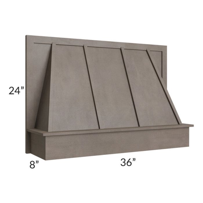 Natural Grey Shaker 36" Wood Range Hood