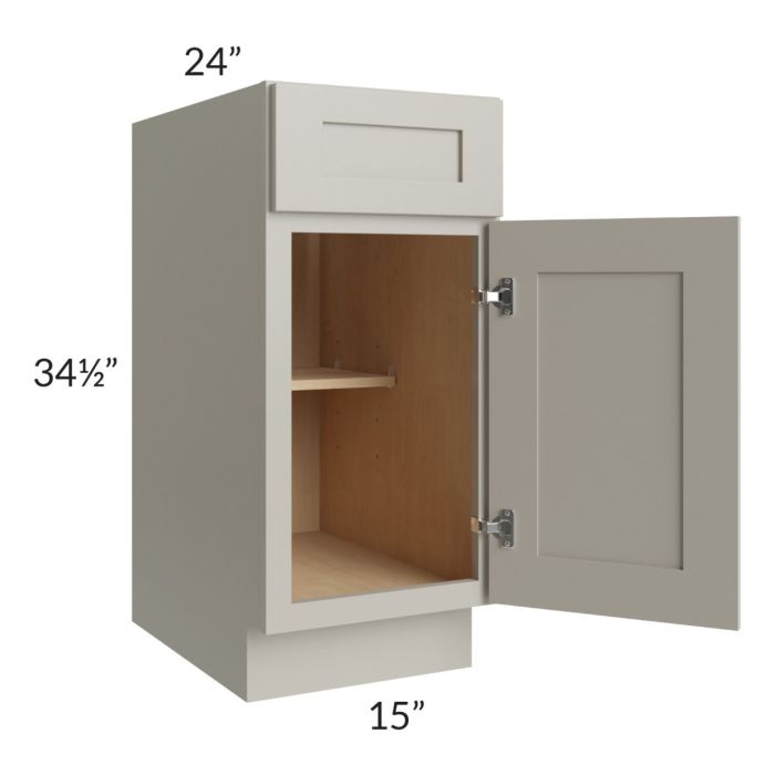 Stratton Light Grey Shaker 15" Base Cabinet