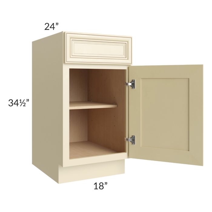 Phoenix Cream Glaze 18" Base Cabinet