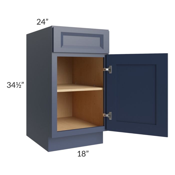 Bayville Blue 18" Full Height Door Base Cabinet