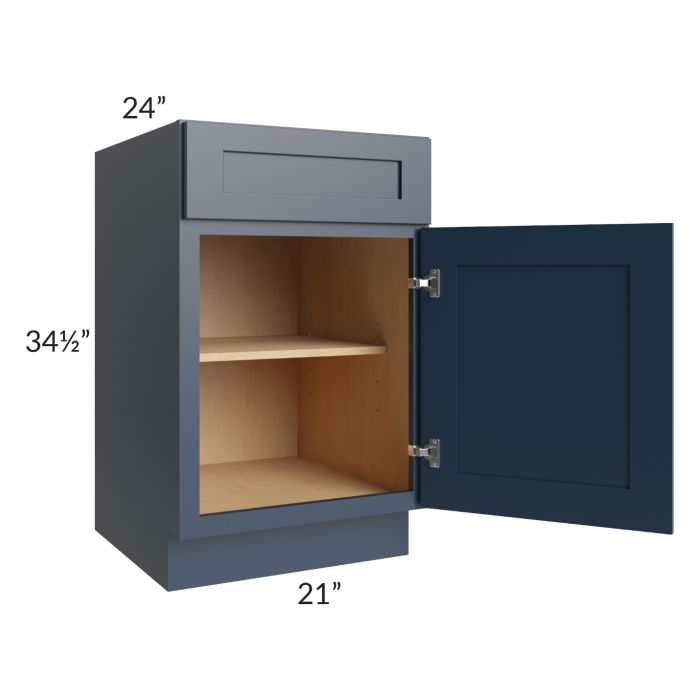 Midtown Blue Shaker 21" Base Cabinet