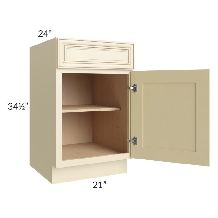 Phoenix Cream Glaze 21" Base Cabinet