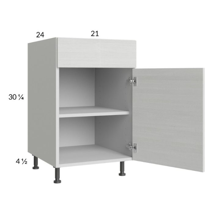 Euro White Grain 21" Base Cabinet
