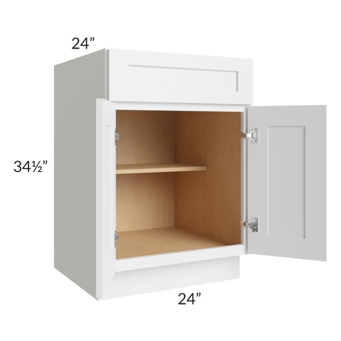 Stratton White Shaker 24" Base Cabinet