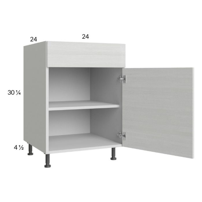 Euro White Grain 24" Base Cabinet with 1 door