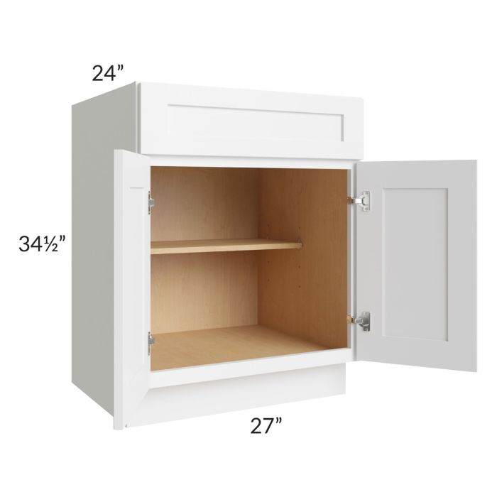 Alpine White Shaker 27" Base Cabinet