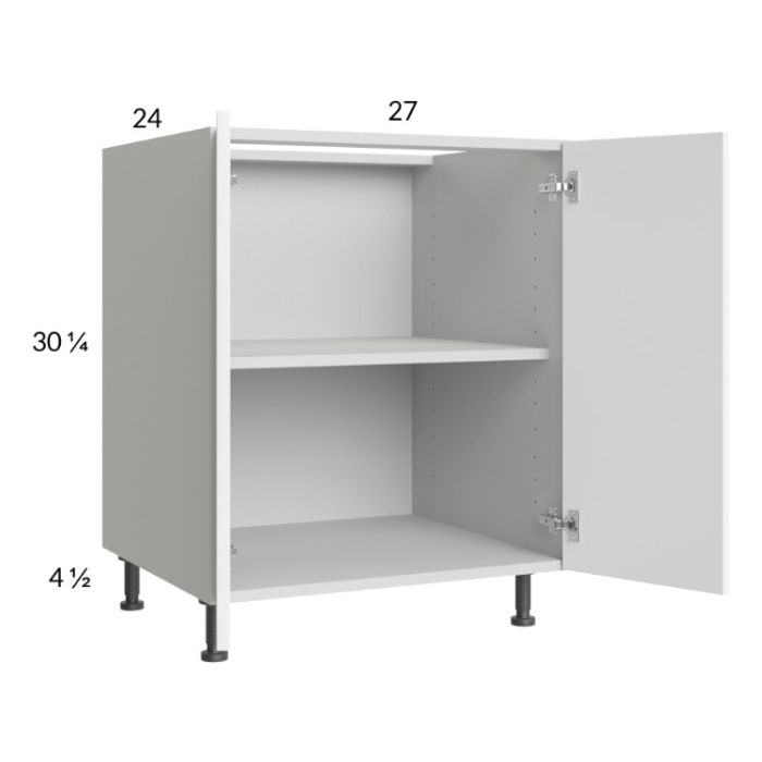 Euro Gloss White 27" Full Height Door Base Cabinet