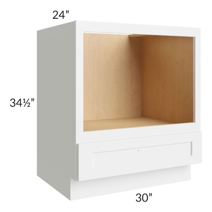 Alpine White Shaker 30" Microwave Base Cabinet