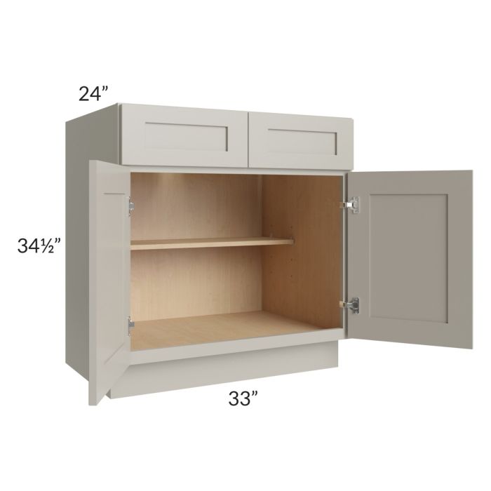 Stratton Light Grey Shaker 33" Base Cabinet