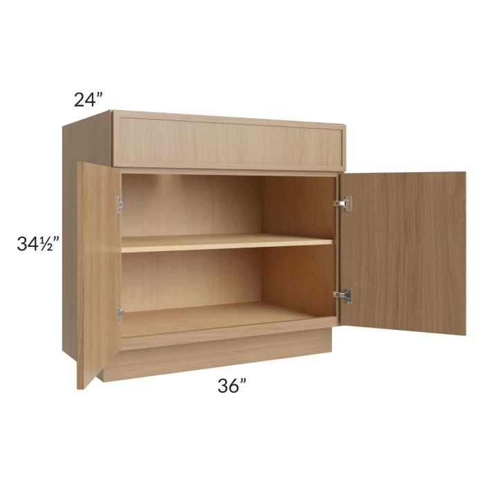 Township Rift Oak 36" Full Height Door Base Cabinet