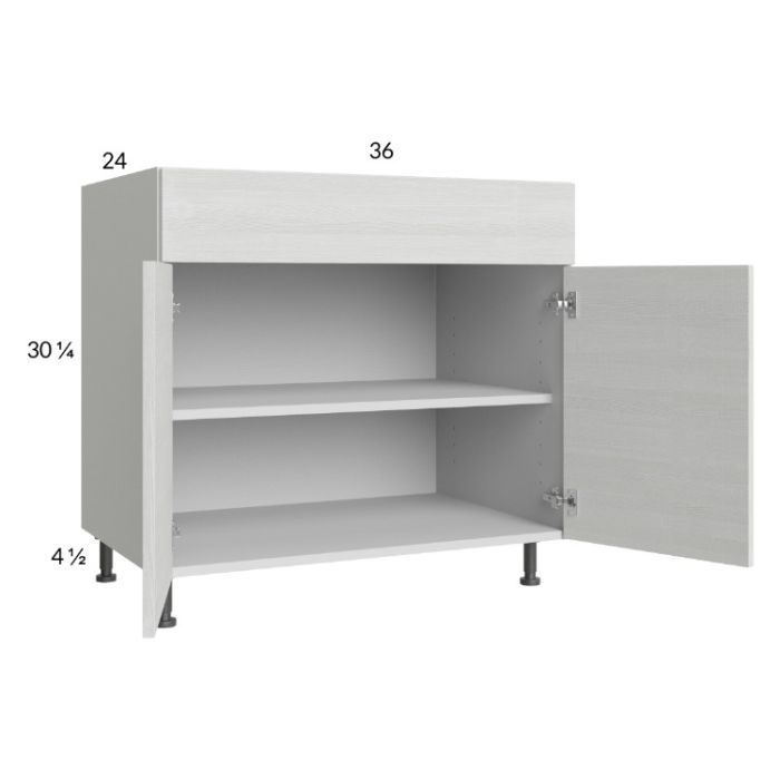 Euro White Grain 36" Base Cabinet