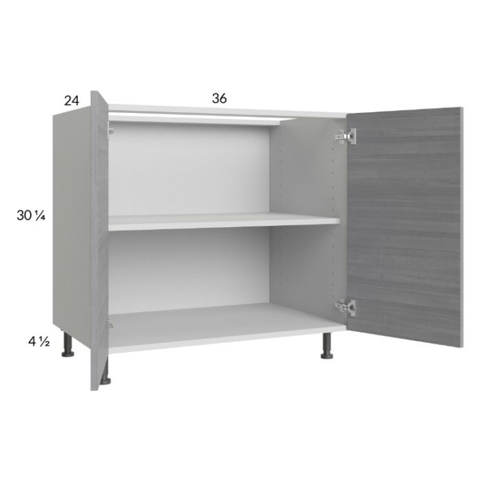 Euro Grey 36" Full Height Door Base Cabinet