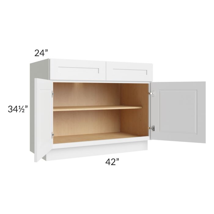Southport White Shaker 42" Base Cabinet
