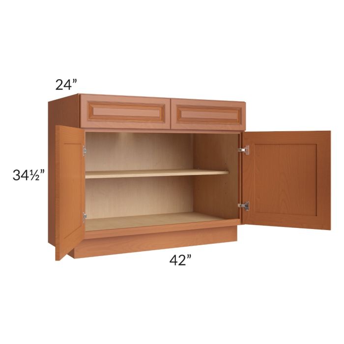 Lexington Cinnamon Glaze 42" Base Cabinet