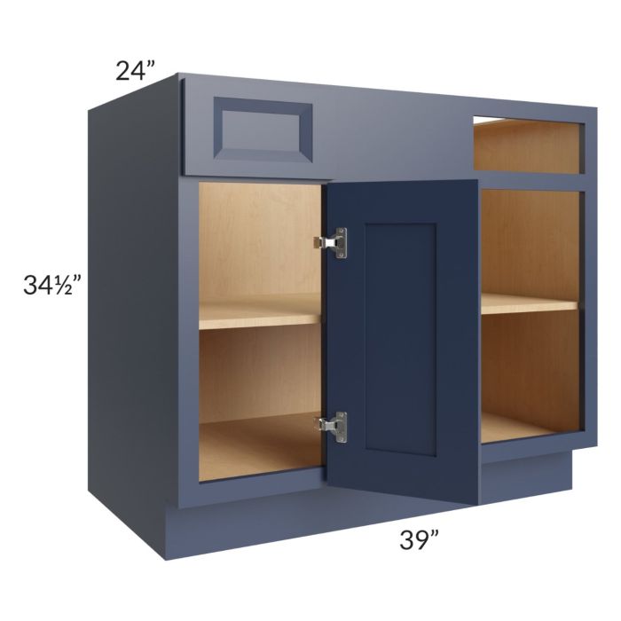 Bayville Blue 39" Blind Corner Base Cabinet