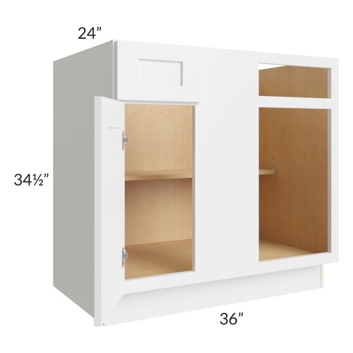 Stratton White Shaker 42"-45" Blind Base Cabinet
