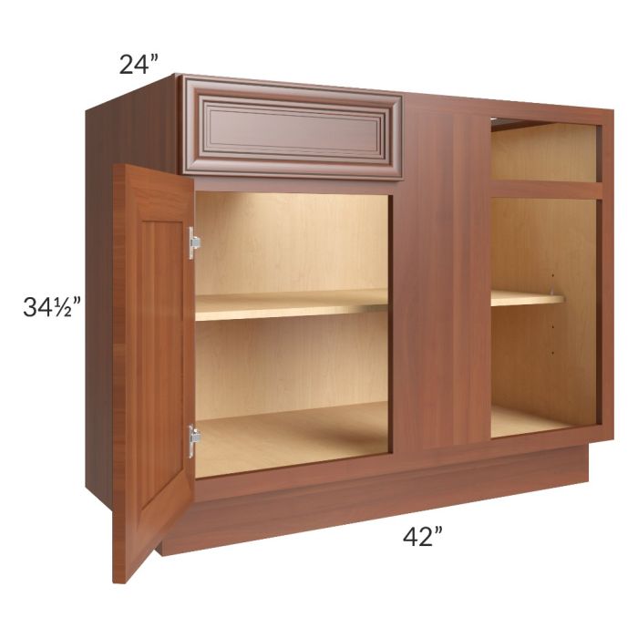 Phoenix Caramel Glaze 45" Blind Base Cabinet