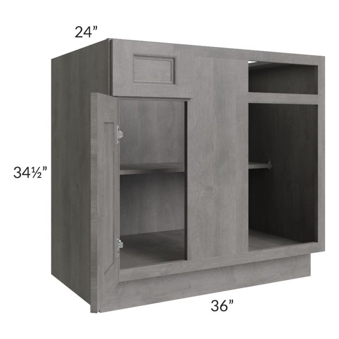 Providence Slate Grey 39"-42" Blind Base Corner Cabinet