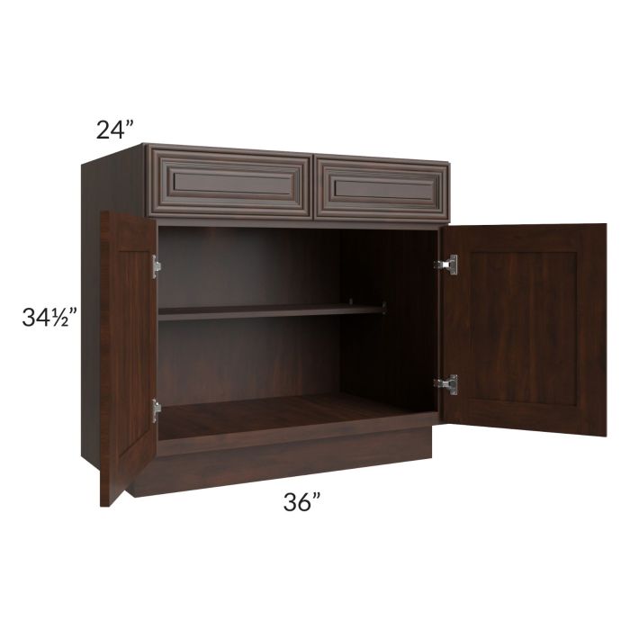 Biscotti Caf?? Glazed 36" Base Cabinet 