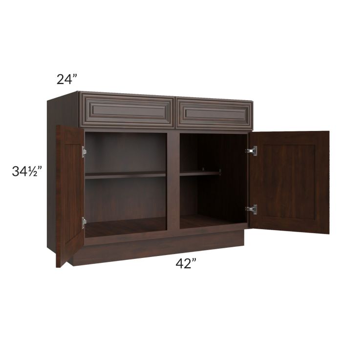 Biscotti Caf?? Glazed 42" Base Cabinet