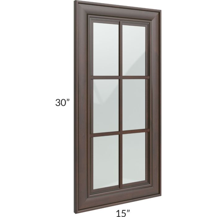 Biscotti Caf?? Glazed 15x30 Mullion Glass Door
