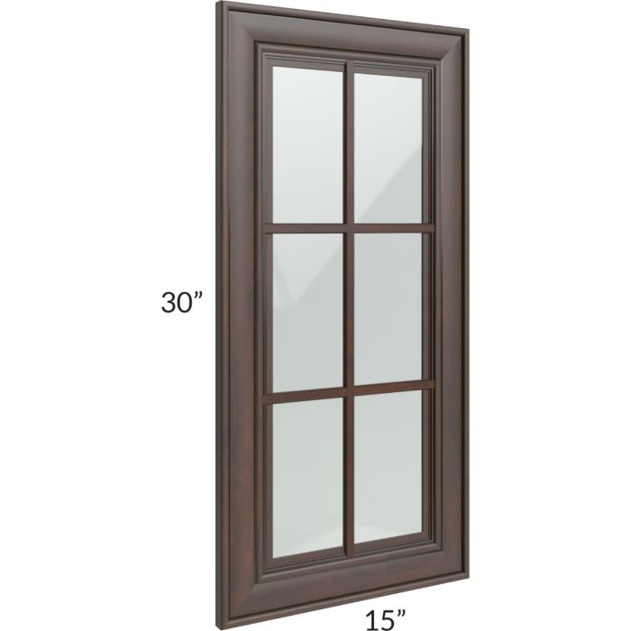 Biscotti Caf?? Glazed 24x30 Corner Mullion Glass Door