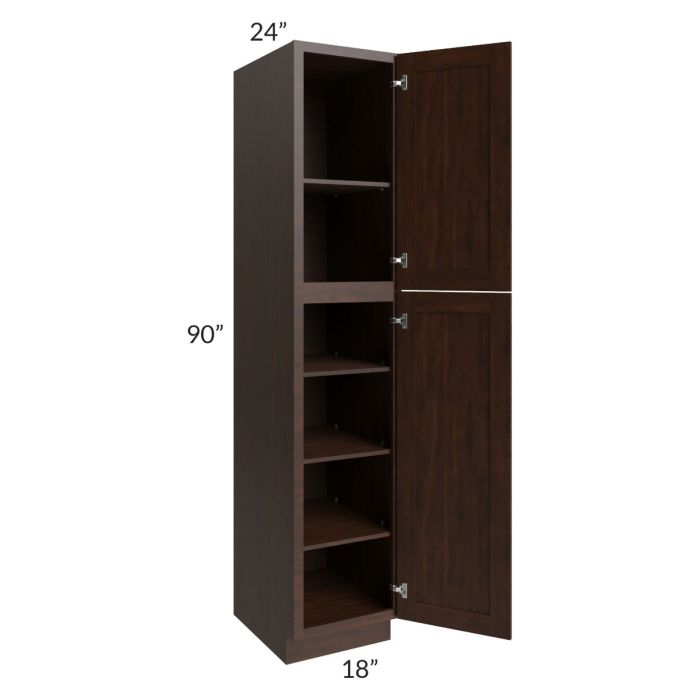 Biscotti Caf?? Glazed 18x90 Utility Cabinet