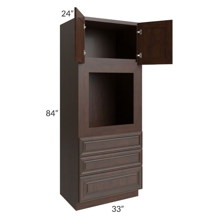 Biscotti Caf?? Glazed 33x84 Universal Oven Cabinet