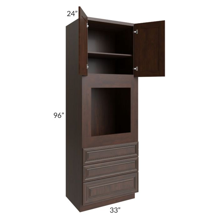 Biscotti Caf?? Glazed 33x96 Universal Oven Cabinet