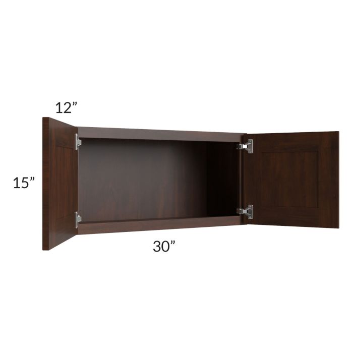 Biscotti Caf?? Glazed 30x15 Wall Cabinet