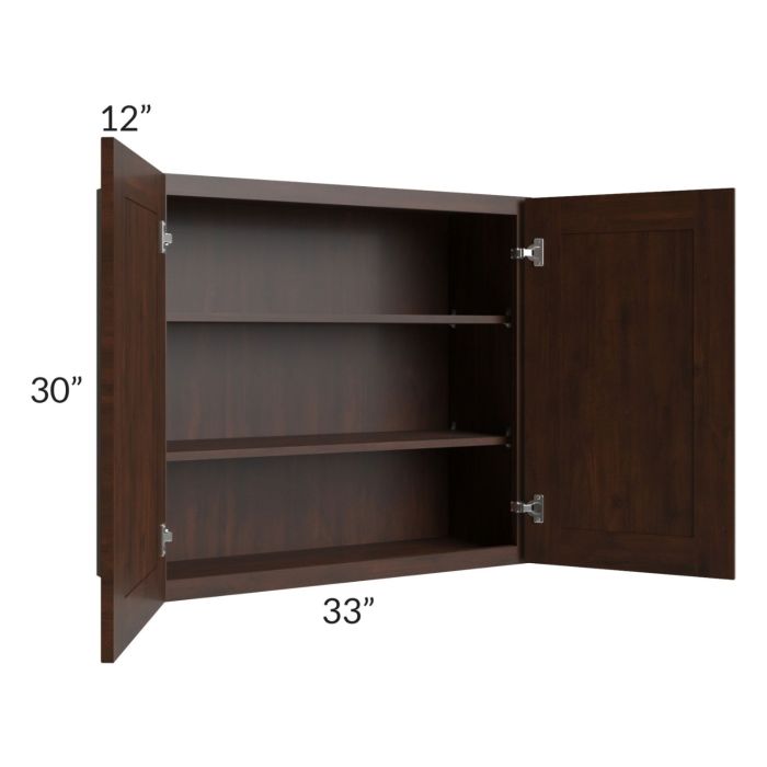 Biscotti Caf?? Glazed 33x30 Wall Cabinet