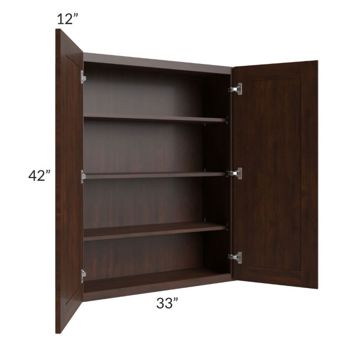 Biscotti Caf?? Glazed 33x42 Wall Cabinet