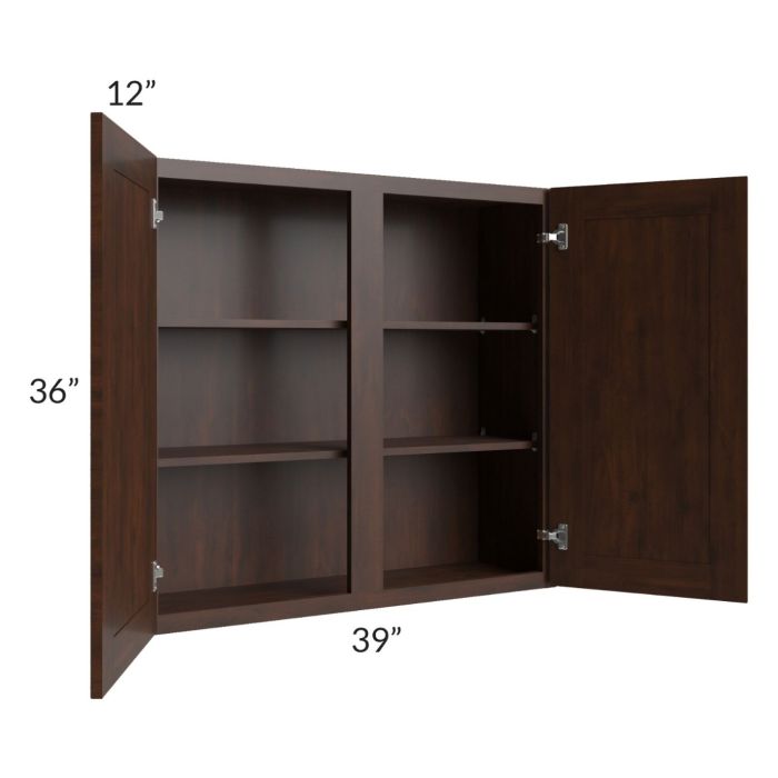 Biscotti Caf?? Glazed 39x36 Wall Cabinet