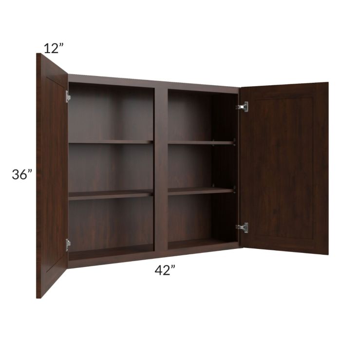 Biscotti Caf?? Glazed 42x36 Wall Cabinet