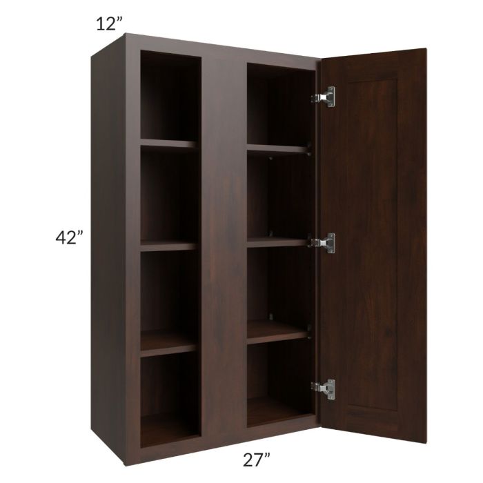 Biscotti Caf?? Glazed 27x42 Blind Corner Wall Cabinet