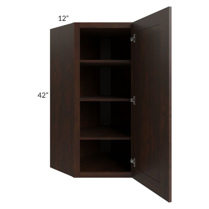 Biscotti Caf?? Glazed 24x42 Diagonal Corner Wall Cabinet