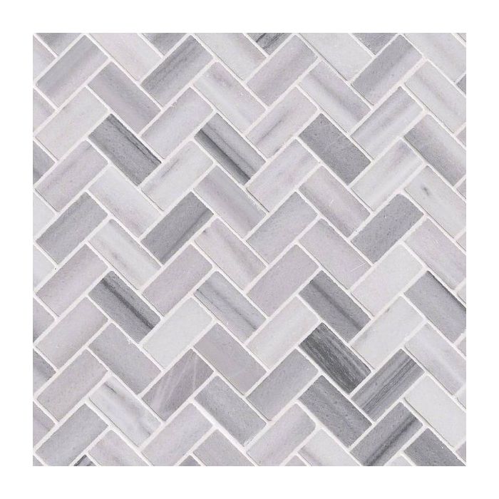 Bergamo Herringbone Polished Mosaic Tile