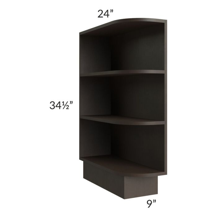 Southport Espresso Shaker 9" Base End Shelf Open Cabinet